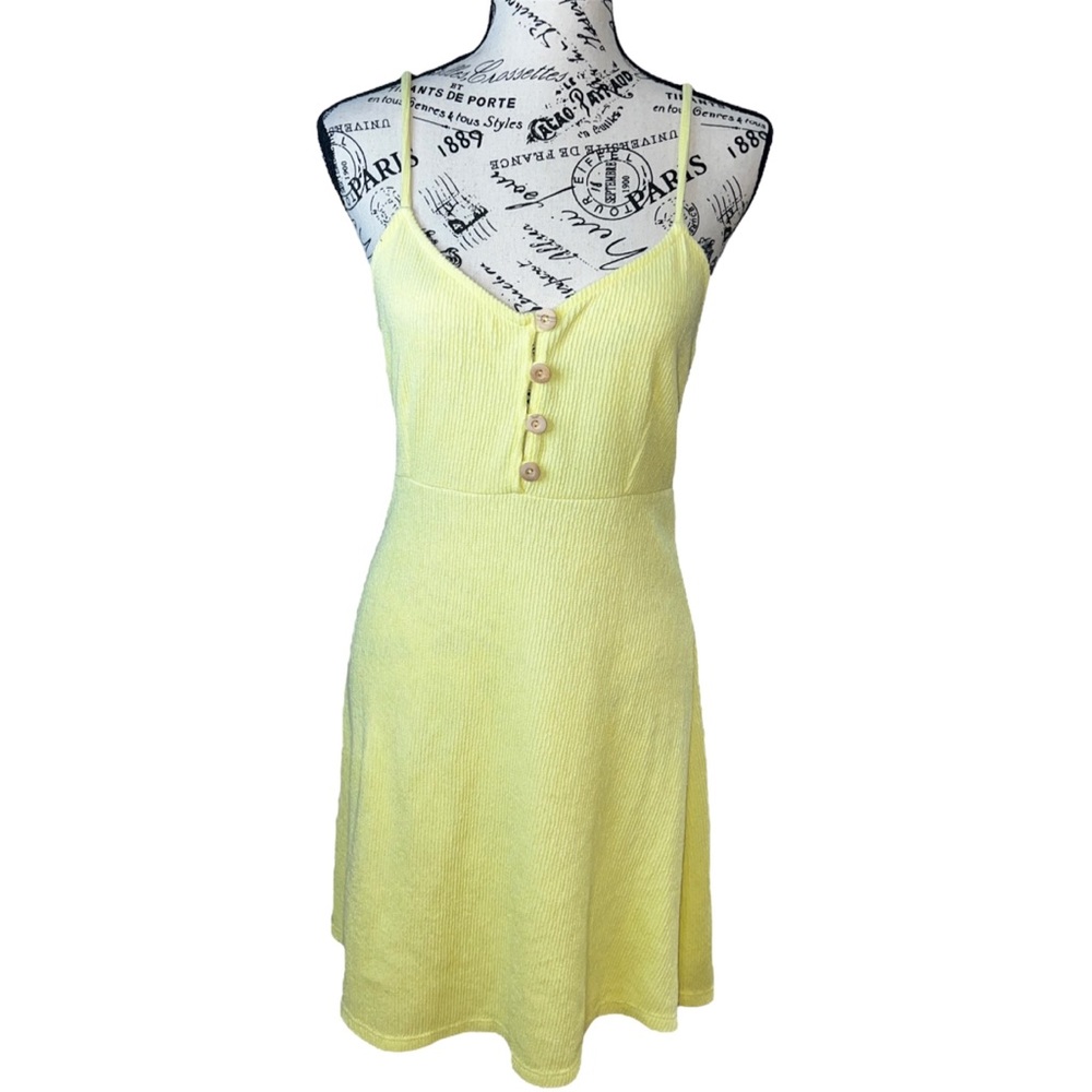 Yellow Mini Slip Dress